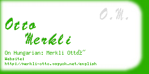 otto merkli business card